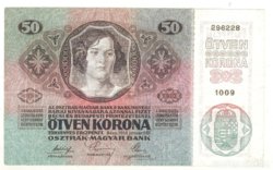 50 korona 1914 pecsét nélküli 