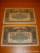 2 db 1920 10 korona ropogós