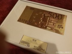 24 karátos arany 500 Euro bankjegy