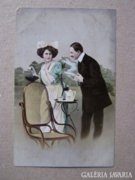 Romantikus szerelmes képeslap 1911-ből - Kassa