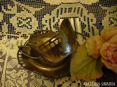 Antik bécsi argentor jelzett pohár & tányérka