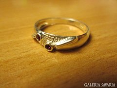 Bordó (GRÁNÁT) köves ezüst gyűrű