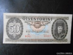50 forint 1965, szép, ropogós, ritka