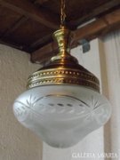 Antik réz felújított konyhai lámpa , függeszték 
