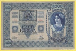 1000 Korona 1902 EF Bélyegzetlen