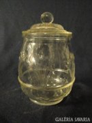 Warhanek üveg halas (ruszlis ) üveg fedővel 1920.