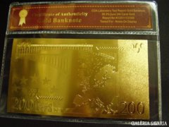 GYÖNYÖRŰ certifikált arany 200 euro