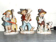 Antik Német porcelán zenészek 3db