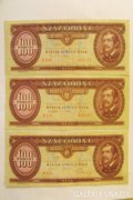 Szép Köztársaság - címeres 100 Forint 1992,1993,1995!!