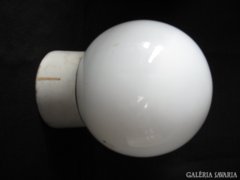 Fehér gömb lámpa bura ( búra ) porcelán foglalat