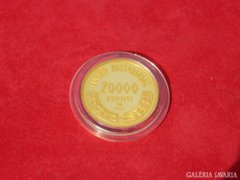 1996-s Honfoglalás arany (986/1000) 20000 Ft PP UNc