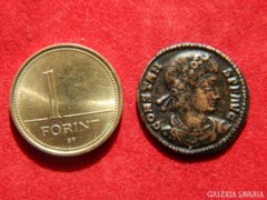 Régi római bronz pénz érme