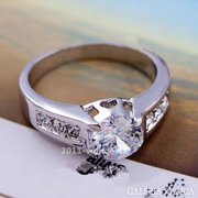 1,75 ct solitér gyémánt gyűrű (labor ) 18 k fehér aranyozott