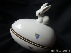 Nagy tojás porcelán bonbonier húsvét Holloháza