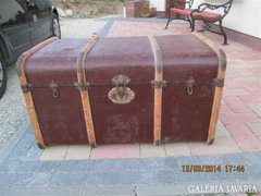 Antik utazó bőrönd/láda ÁRCSÖKKENÉS