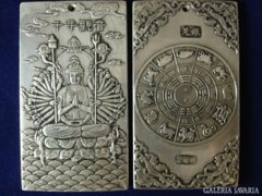 "Tibeti ezüst" Szerencse Buddha amulett 2