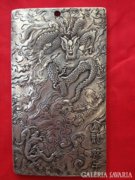 "Tibeti ezüst"Régi nepáli sárkányos szerencse amulett 