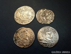 4 db ezüst középkori érme