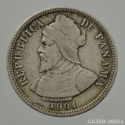 Ezüst 1904 Panama 10 cent RRR!