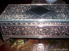 Ezüstözött ÉKSZERES DOBOZ, 23x11x7.5 cm Silver Plated