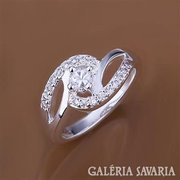 Új gyönyörű ezüst gyűrű gyémánt (lab ) kövekl