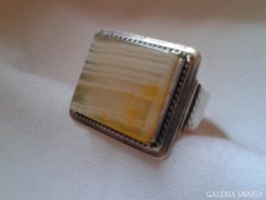 Régi orosz ezüst gyűrű különleges acháttal