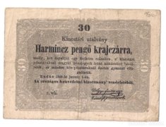30 Pengő Krajcár 1849
