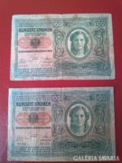 2 db 100 korona 1912