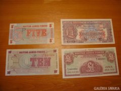 *** 4 db UNC Britt, Angol, UK,  hadi font ***