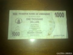 2007-es zimbabwei 1000dollár