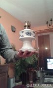 Hatalmas jelzett porcelán petróleum lámpa alj