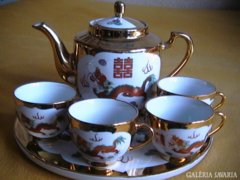 Kínai teáskészlet aranyozott