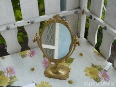 Sárgaréz asztali tükör (26cm) Alkudható!