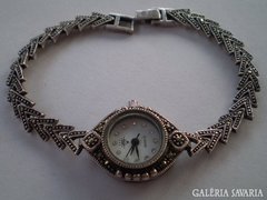 Pazar markazitköves ezüst karóra női óra