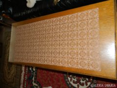Brown machine crocheted tablecloth - tablecloth