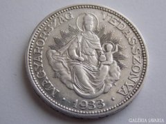 1933. évi ezüst 2 pengő F/VG