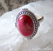 Pink matrix türkiz ezüst gyűrű