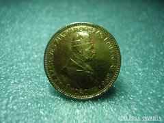 Ezüst Millenniumi 1 korona 1896 K.B Aranyozva Ritka