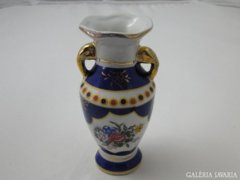 8059 Régi kisméretű kobaltkék arany porcelán váza