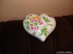 Hollóházi szív alakú bonbonier