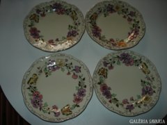 Zsolnay pillangómintás süteményes tányér( 4db)