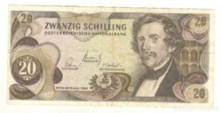 20 schilling 1967. Ausztria