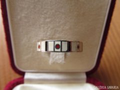 Zománcolt sterling ezüst gyűrű