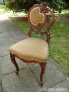 Rokokó támlás szék, cca.1880