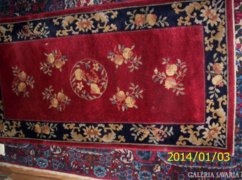 Piros, kínai kézi gyapjú szőnyeg
