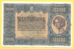 100000 Korona 1923 Orell Füssli Zürich