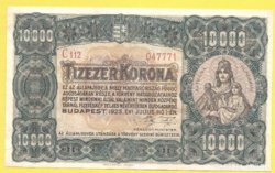 10000 Korona 1923 Orell Füssli Zürich