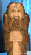 Különleges, faragott ,Szent Simon fa szobor