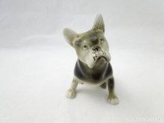8457 Régi ROYAL DUX porcelán francia bulldog kutya