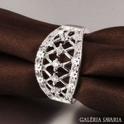Új gyönyörű 925 ezüst gyűrű cirkónia  kövekkel 8-as